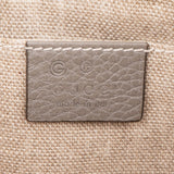 Gucci Grey Leather Bamboo Tassel Clutch