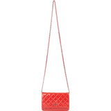 Chanel Quilted Patent Leather Wallet on Chain Crossbody Bag