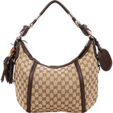 Gucci Monogram GG Canvas Indy Hobo Shoulder Bag