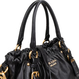 Prada Soft Calf Leather Gaufre Satchel Handbag