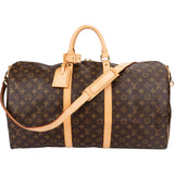 Louis Vuitton Monogram Canvas Keepall 55 Bandoulière Travel Bag
