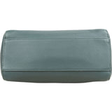 Fendi Petrol Leather Peekaboo Mini Handbag
