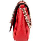 Gucci Red Pebbled Leather GG Soho Crossbody Bag