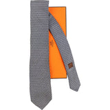 Hermès H Pattern Silk Tie Krawatte