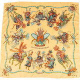 Hermès Les Fêtes du Roi Soleil Silk Carre 90 Scarf Tuch