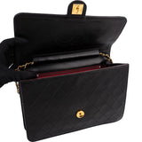 Chanel Quilted Lambskin 24K Gold Single Flap Shoulder Bag