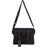 Prada Nylon Saffiano Leather Triangle Business Handbag