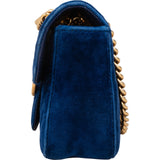 Gucci Velvet Matelassé GG Marmont Small Crossbody Bag