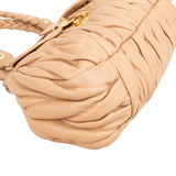 Miu Miu Matelassé Nappa Leather Braided Handle Handbag