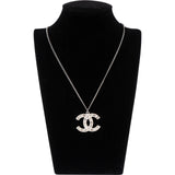 Chanel Crystal CC Emblem Necklace