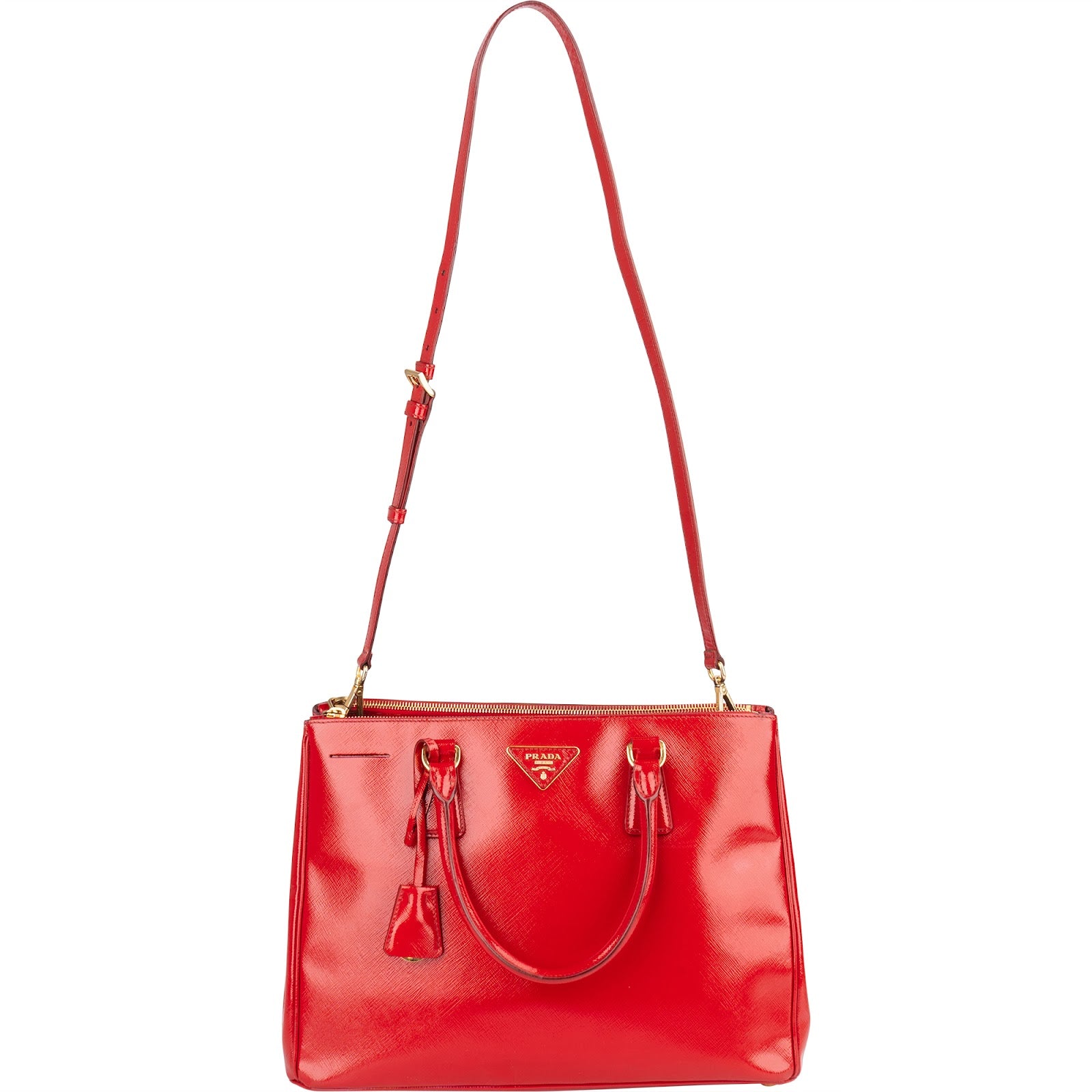 Prada Saffiano Patent Leather Galleria Handbag - vintageandkickz