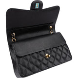 Chanel Quilted Caviar Leather Jumbo Double Flap Crossbody Bag