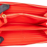 Prada Saffiano Leather Bow Zip Around Wallet