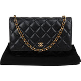 Chanel Quilted Caviar Leather Wallet On Chain Crossbody Bag