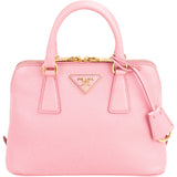 Prada Pink Saffiano Lux Mini Promenade Bag Handbag