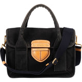 Prada Black Canapa Pattina Handbag