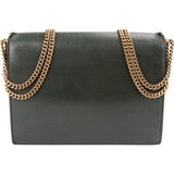Saint Laurent Green Leather Envelope Medium Crossbody Bag