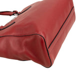 Prada Red Vitello Daino Leather Tote Handbag