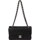 Chanel Quilted Lambskin Palladium Small Double Flap Shoulder Bag