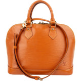Louis Vuitton Cognac Epi Leather Alma PM Handbag
