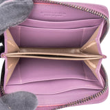 Bottega Veneta Purple Intrecciato Leather Small Zip Around Wallet