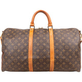 Louis Vuitton Monogram Canvas Keepall 50 Bandoulière Travel Bag