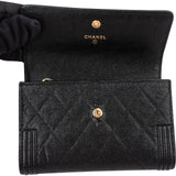Chanel Caviar Leather Small Boy Wallet