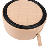 Chanel Quilted Caviar Leather CC Filigree Round Crossbody Bag