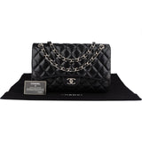Chanel Quilted Lambskin Jumbo Double Flap Crossbody Bag xx datacode - vintageandkickz