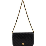 Chanel Quilted Lambskin Medium 24K Gold Single Flap Shoulder Bag