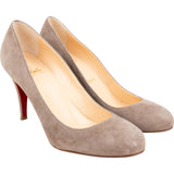 Christian Louboutin Taupe Leather Suede Simple Pumps (38,5)