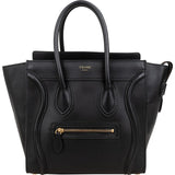 Céline Black Leather Luggage Handbag