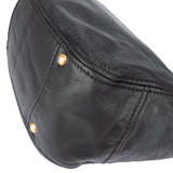 Prada Black Soft Calfskin Hobo Shoulder Bag