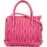 Miu Miu Pink Matelassé Nappa Leather Handbag - vintageandkickz