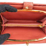 Miu Miu Cocco Craquelé Leather Kisslock Wallet
