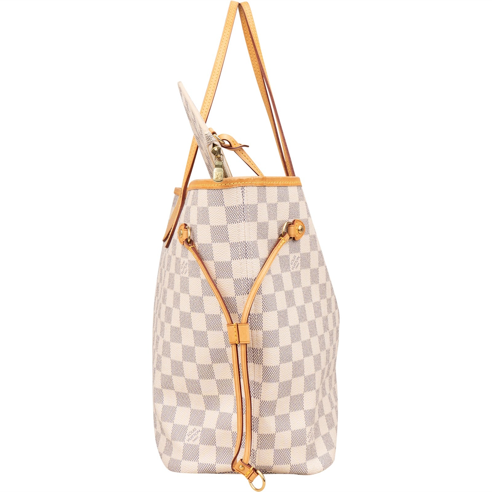 [🔄️B07 / F20] Louis Vuitton Monogram Damier Azur Canvas Neverfull MM Shoulder Bag - vintageandkickz