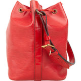Louis Vuitton Red Epi Leather Sac Noé Petit Shoulder Bag