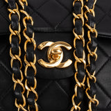 Chanel Quilted Lambskin 24K Gold Medium Double Flap Shoulder Bag
