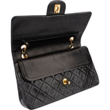 Chanel Quilted Lambskin Medium 24K Gold Double Flap Shoulder Bag