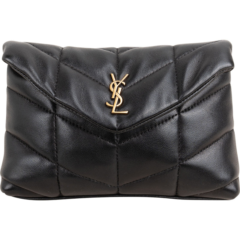 Yves Saint Laurent Quilted Leather Loulou Mini Puffer Pouch Bag