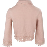 Chanel 2026SS Pink Cashmere CC Buttons Crochet Cropped Cardigan (FR36)