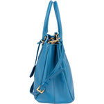 Prada Blue Saffiano Leather Galleria Handbag - vintageandkickz