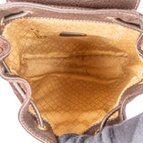 Gucci Brown Suede Small Bamboo Backpack