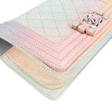 Chanel Rainbow Caviar Leather Boy Single Flap Crossbody Bag