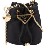 Prada Quilted Re-Nylon Triangle Mini Pouch Crossbody Bag
