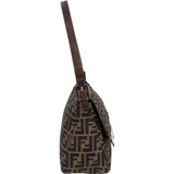Fendi Monogram FF Zucca Canvas Mamma Baguette Shoulder Bag