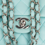 Chanel Quilted Lambskin Palladium Medium Double Flap Shoulder Bag