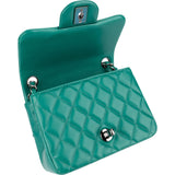 Chanel Quilted Lambskin Mini Rectangular Single Flap Crossbody Bag