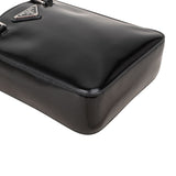 Prada Brushed Patent Leather Mini Tote Crossbody Handbag