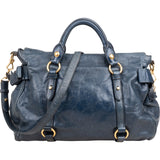 Miu Miu Vitello Lux Leather Bow Handbag